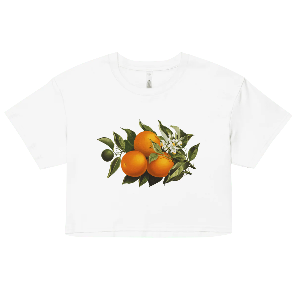 Orange Branch Crop Top