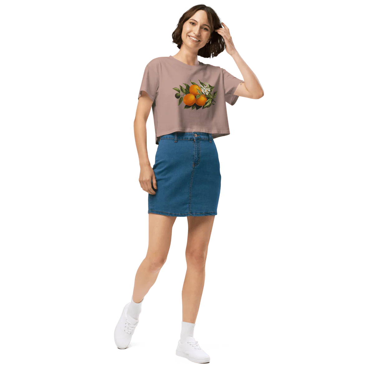Orange Branch Crop Top - Image 2