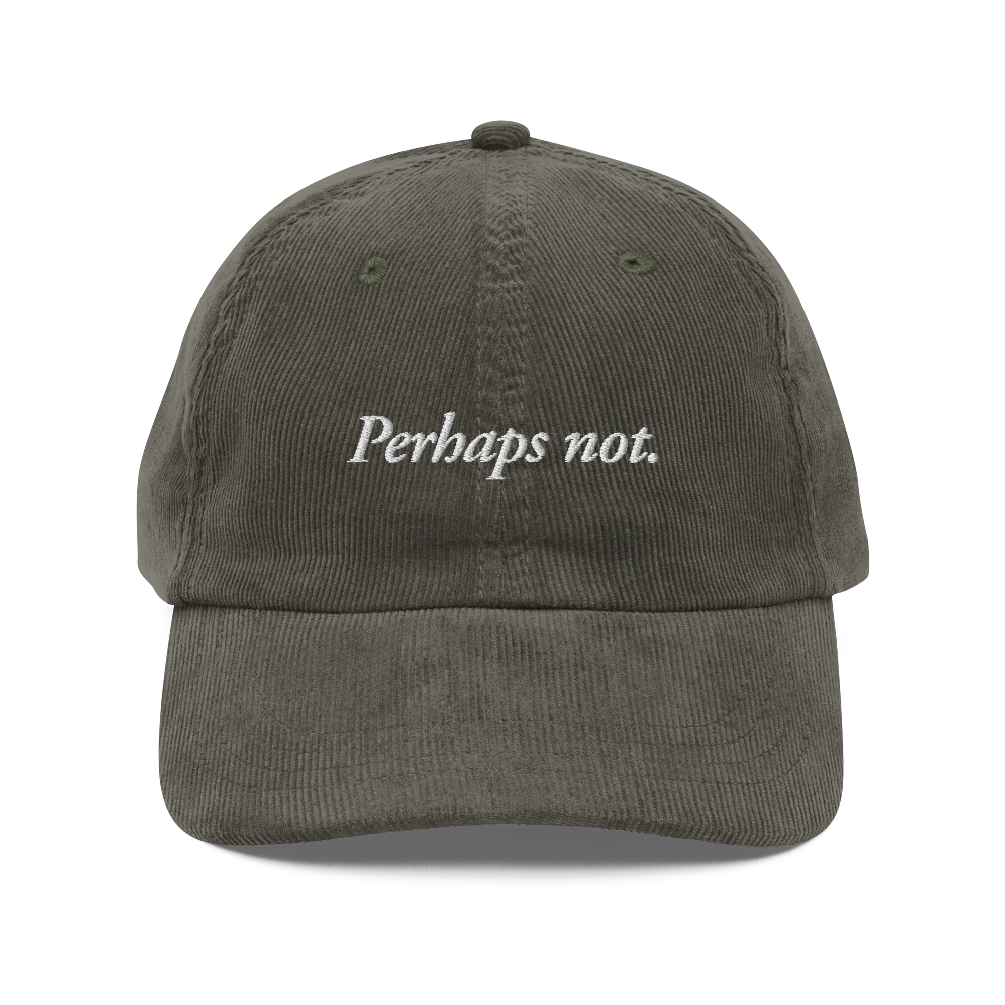 Perhaps not. Embroidered Corduroy Hat - Image 4