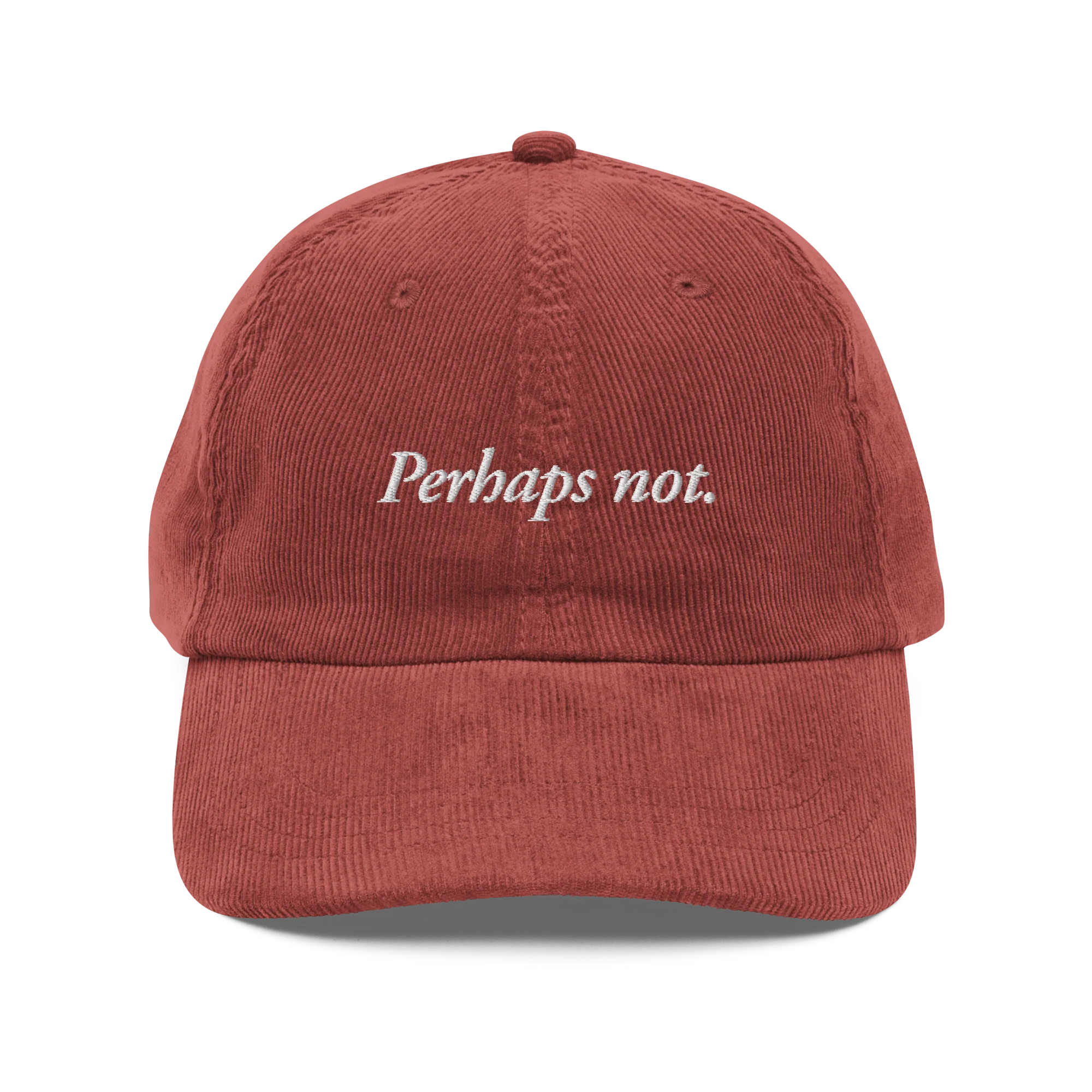 Perhaps not. Embroidered Corduroy Hat - Image 5