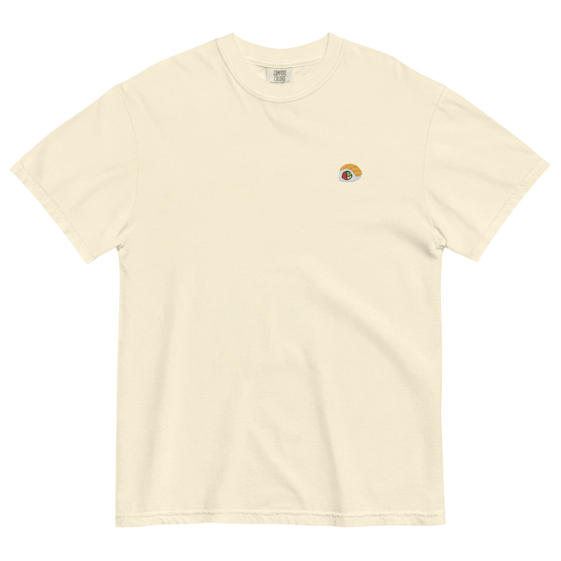 Salmon Tuna Avocado Roll Embroidered T-Shirt 🍣🥑 - Image 2