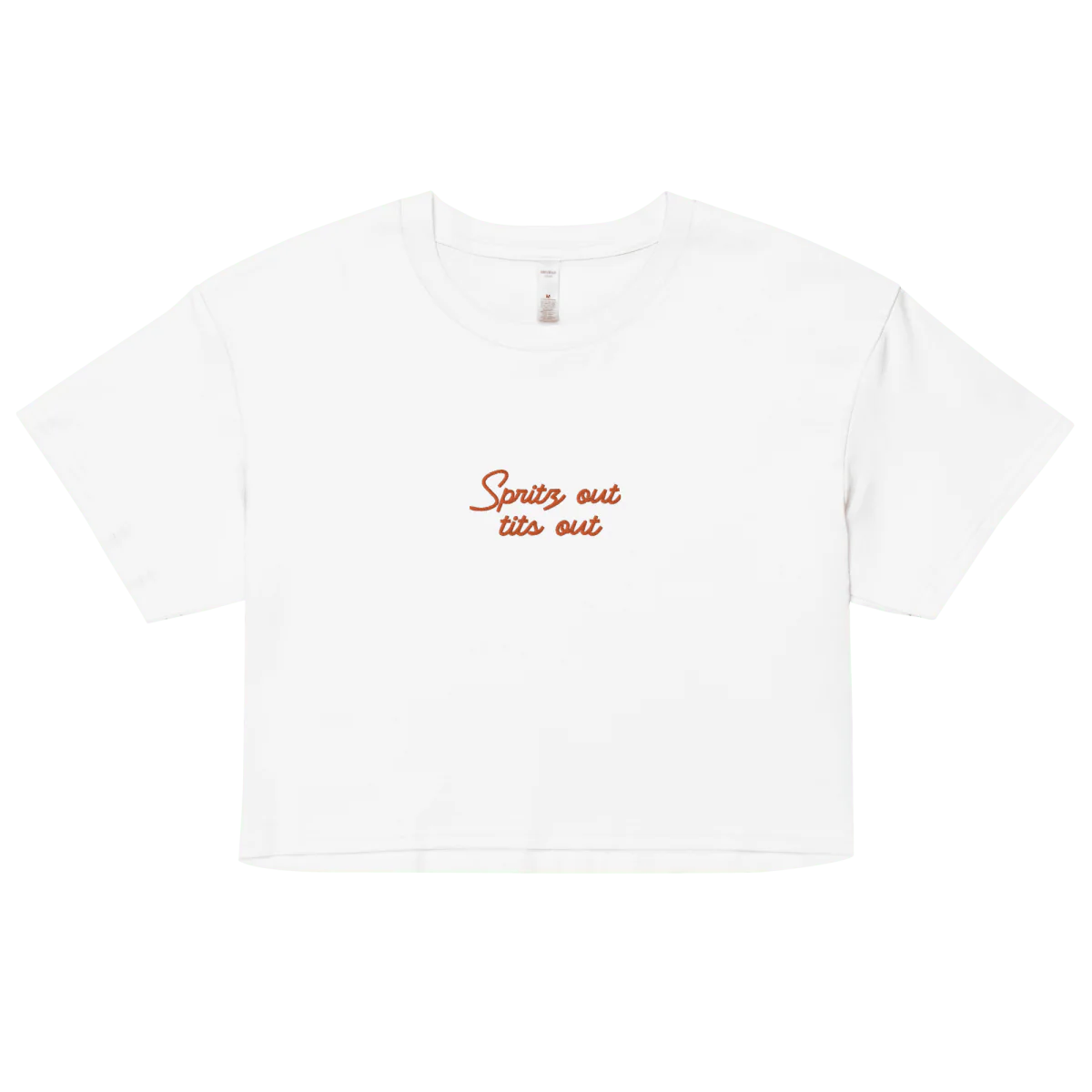 Spritz out, tits out Embroidered Crop Top - Image 3