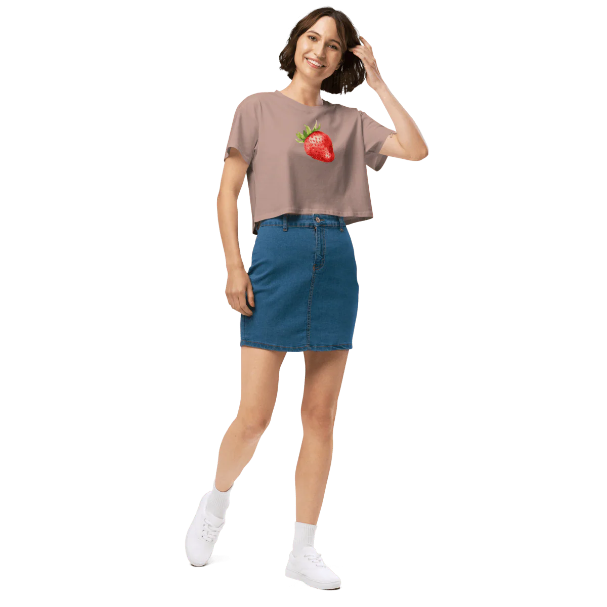 Summer Strawberry Crop Top - Image 2