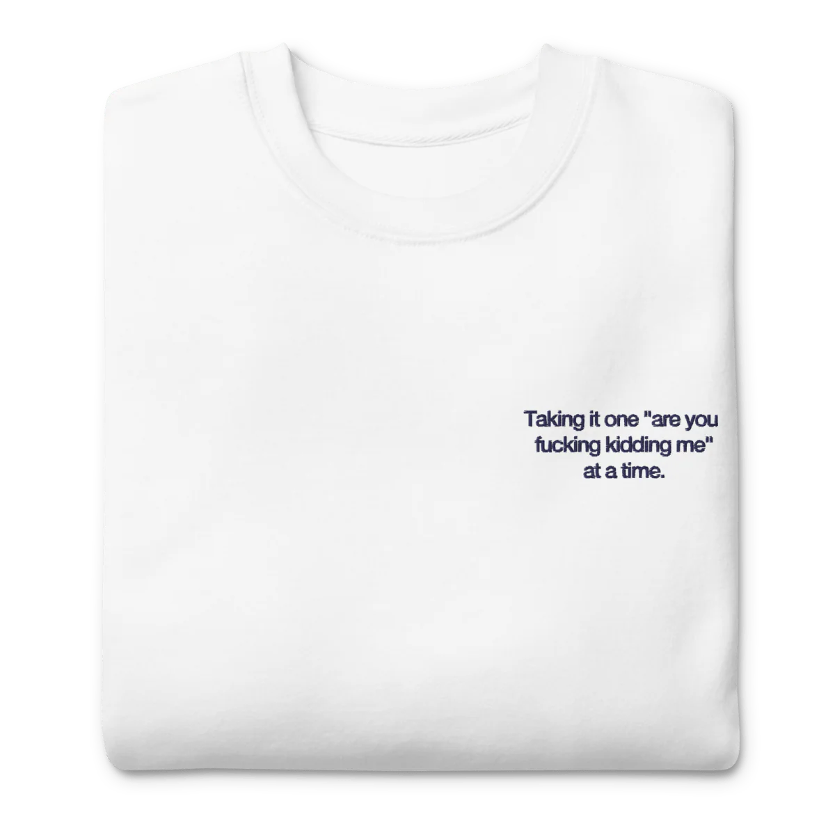Taking it one "are you fucking kidding me" at a time Embroidered Sweatshirt