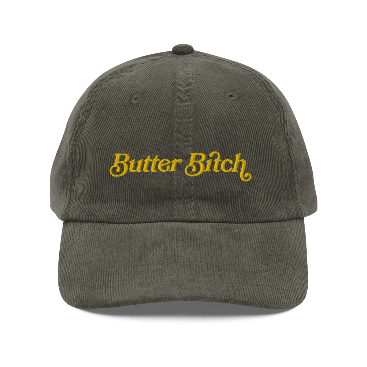 Butter Bitch Embroidered Corduroy Hat - Image 3