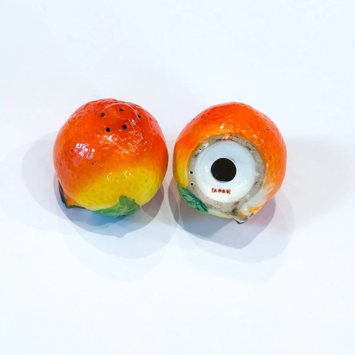 Vintage Orange Salt & Pepper Shakers - Image 2