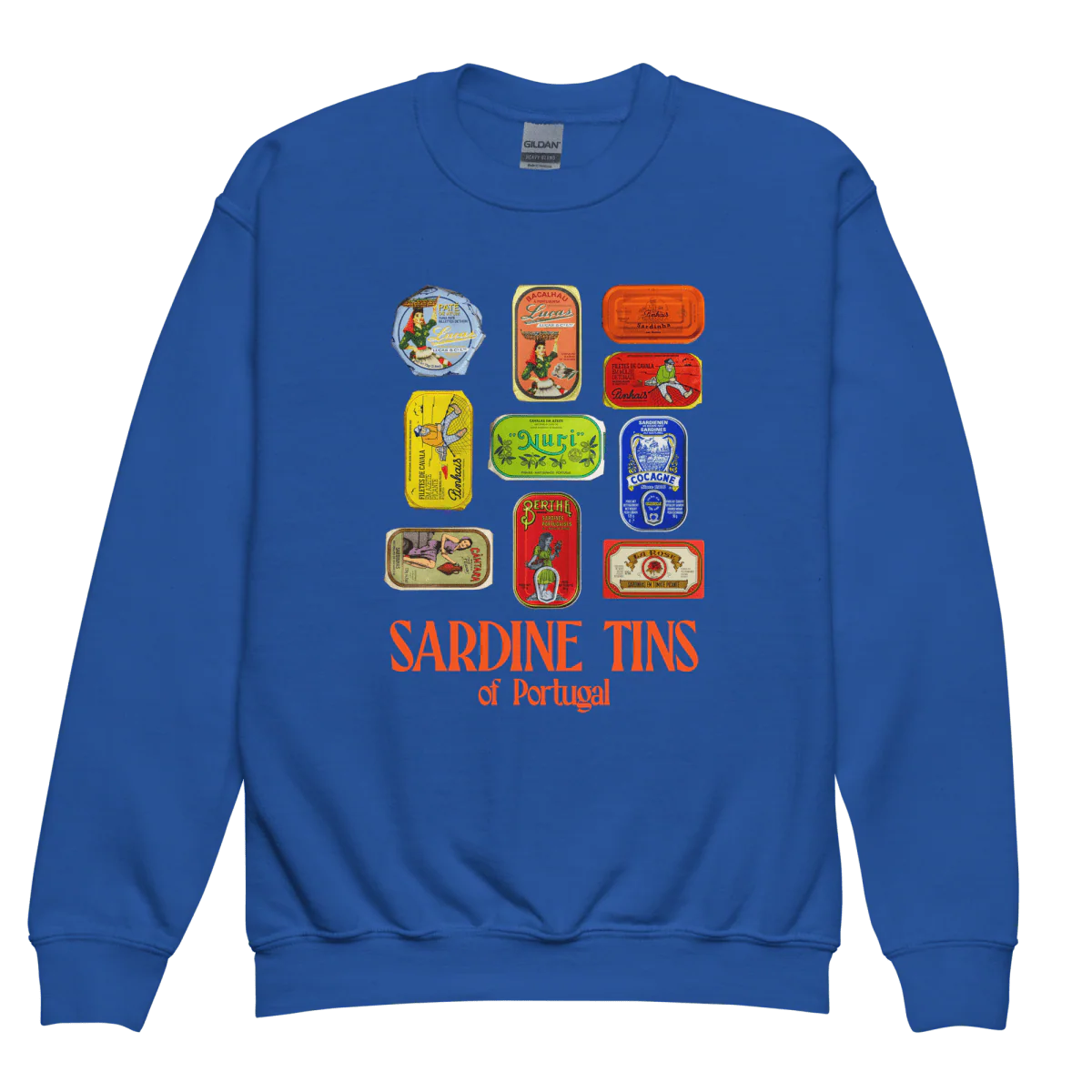 Sardine Tins of Portugal Youth Kids Sweatshirt - Image 5